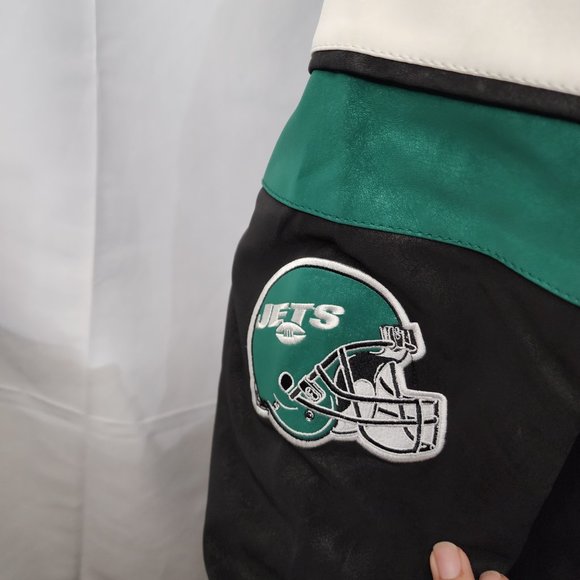 NFL New York Jets Varsity Jacket, Black, 2X-Large XXL Mens G-III Sports - Picture 6 of 12